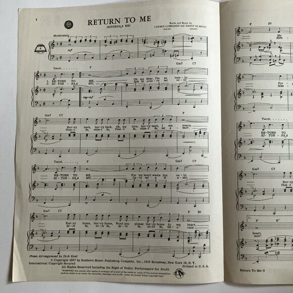 1950s  Vintage Sheet Music Muskrat Ramble Pat Boone Dean Martin The Four Lads - Picture 15 of 16